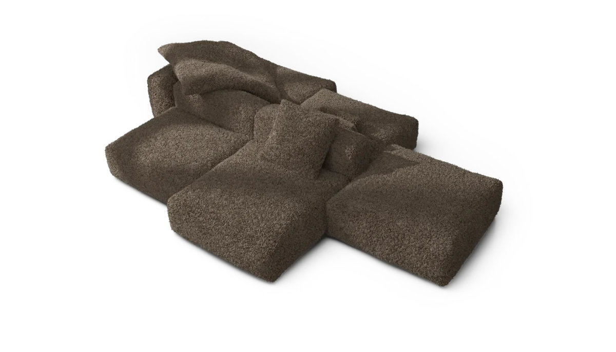 vetsak | Sofa Set 09 - The Island - Doodle - Cacao | Modulares Sofa | 7 Sitzer | Sofa Island – Bild 4